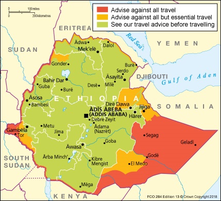 ethiopia travel advice fco