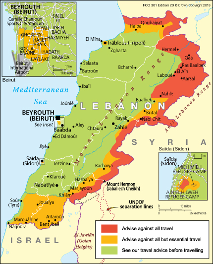 Lebanon travel advice GOV.UK