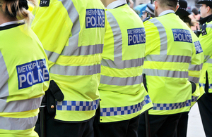 Image of police officers in a line.