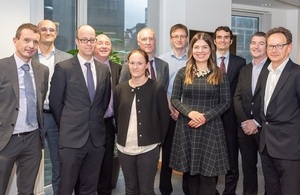 Members of the NDA and Tradebe Inutec team involved in the transfer