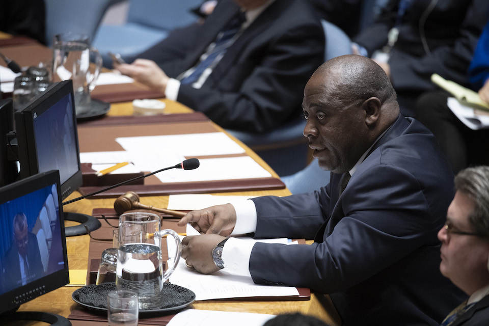 Gbolié Desiré Wulfran Ipo, Deputy Permanent Representative of Côte d’Ivoire to the UN and President of the Security Council (UN Photo)