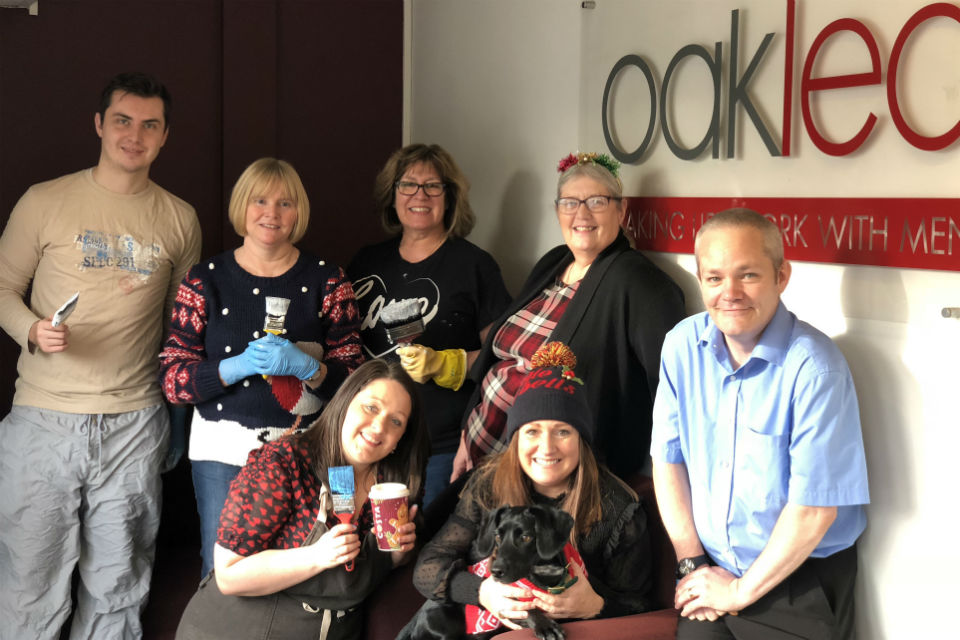 Group photo of Highways England staff at Oakleaf