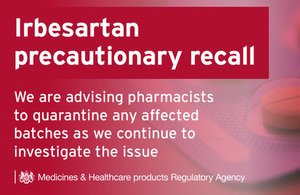 Precautionary Recall - Irbesartan containing products