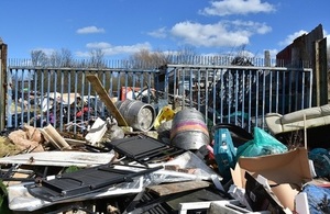 Fly-tipped waste