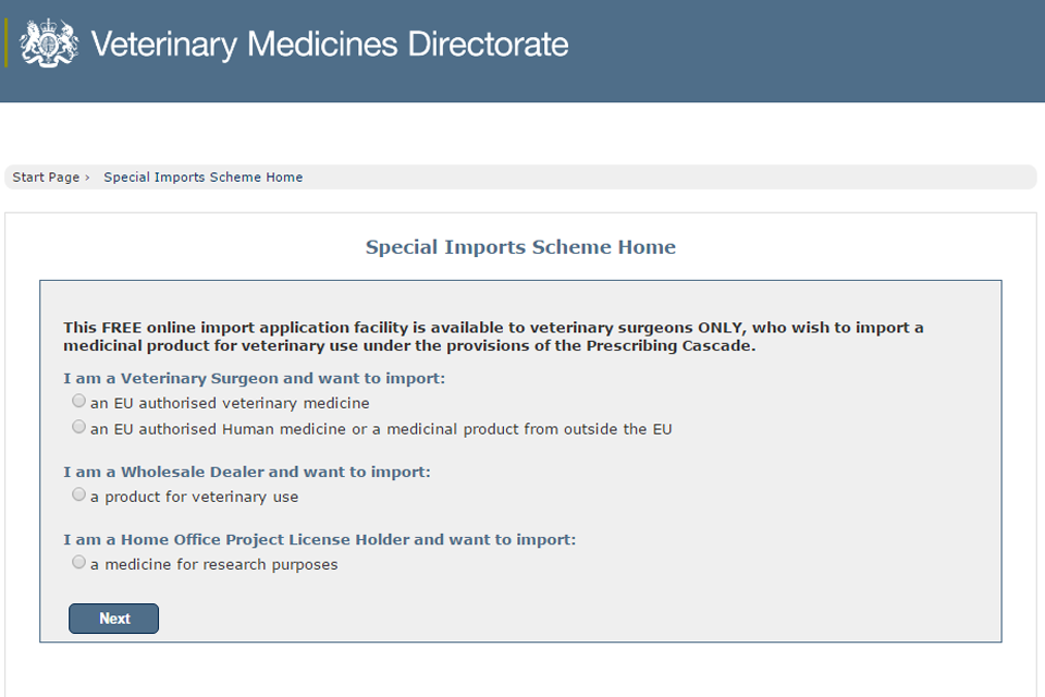 VMD web and telephone services will be unavailable from 01:00, 19 January to 08:00, 21 January