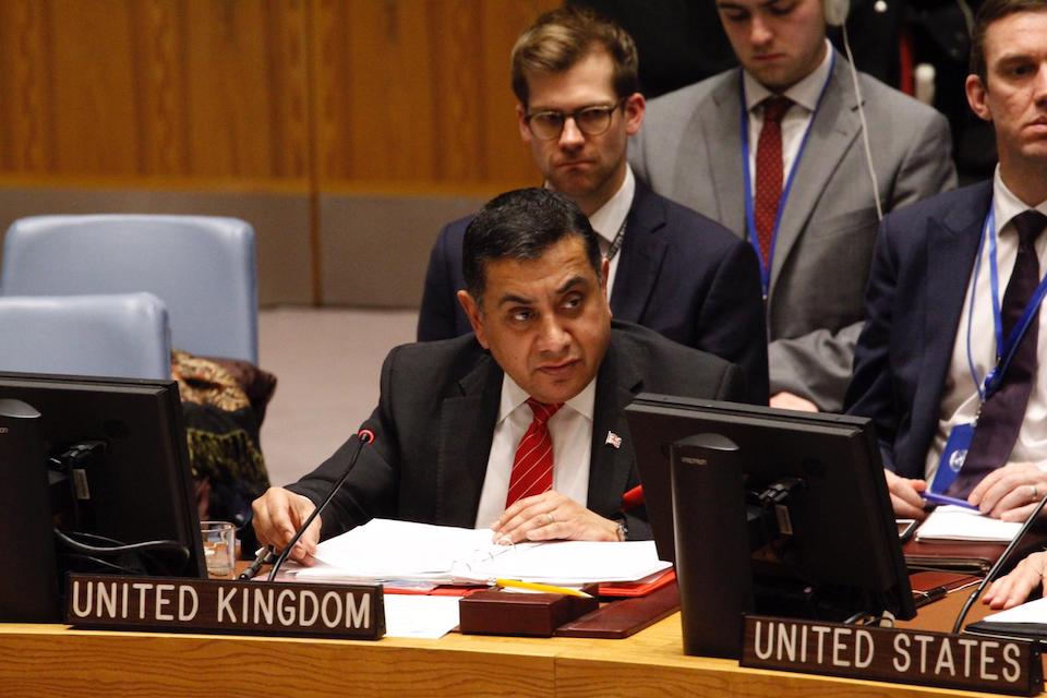 Lord Ahmad of Wimbledon at UN Security Council