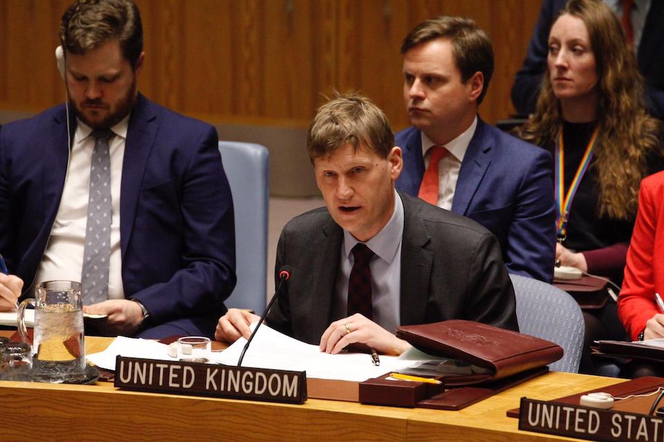 Ambassador Jonathan Allen at the UN Security Council