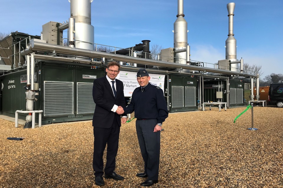 Defence Minister opens first military airbase to be powered by green energy