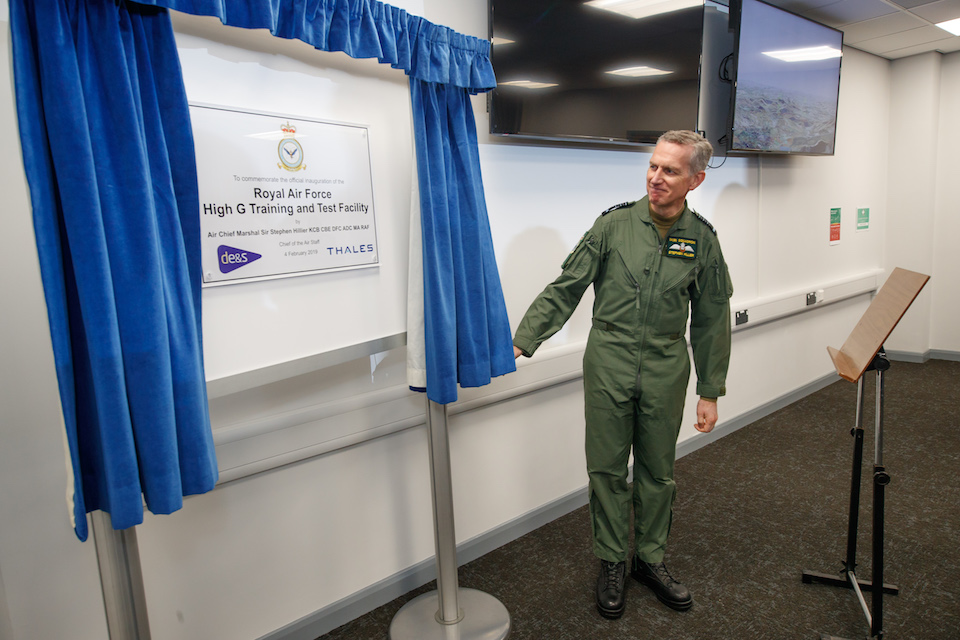 Chief of the Air Staff opening the new facility at RAF Cranwell