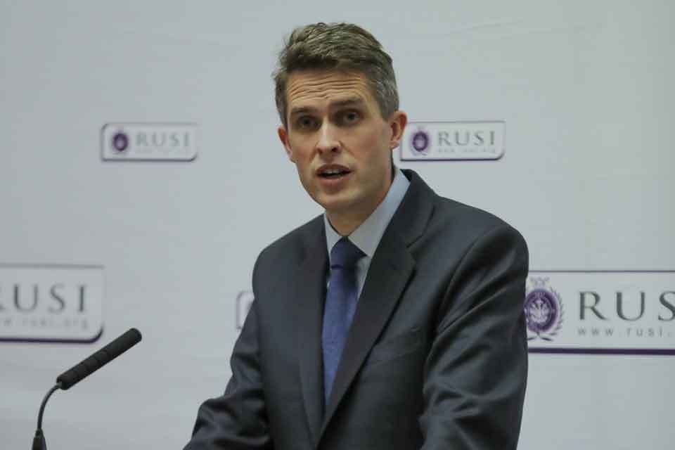 Gavin Williamson sets out vision for defence in Global Britain