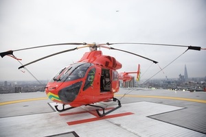 Air ambulance on  helipad