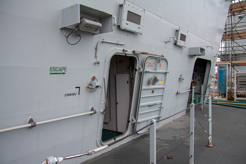 HMS Elizabeth ship doorway