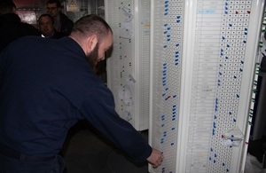 Royal Navy Marine and the pegboard
