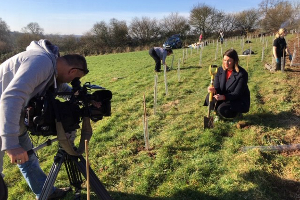 Partnership tree planting in Nottinghamshire