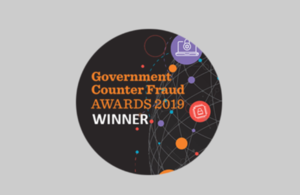 Government Counter Fraud Awards winner badge