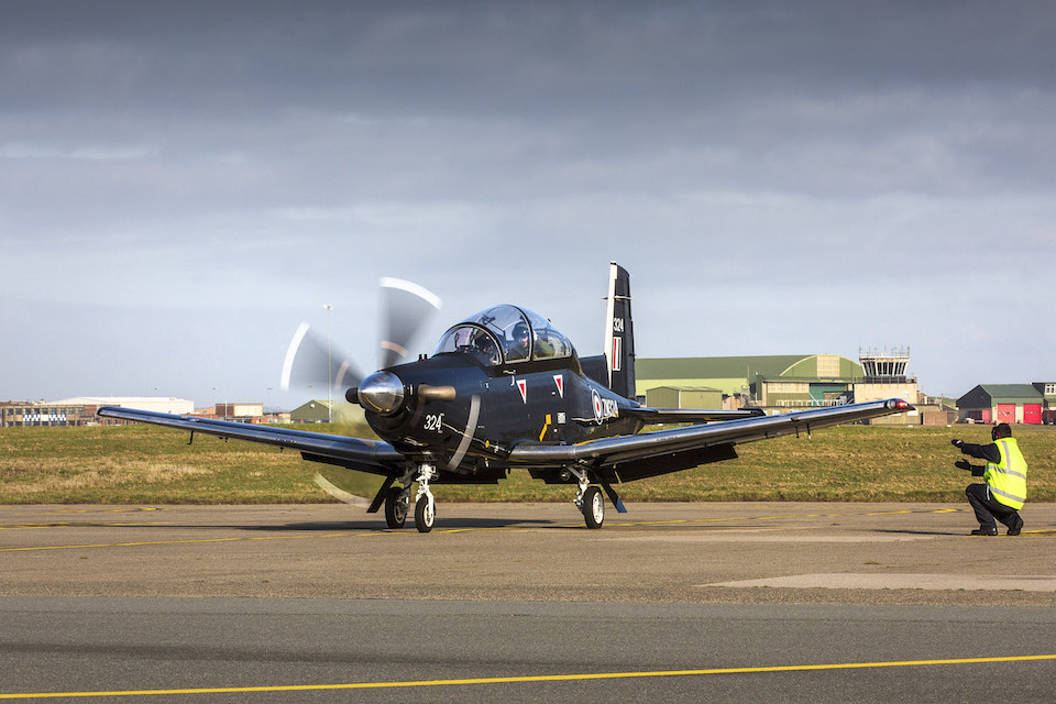 Texan T1 aircraft at RAF Valley.