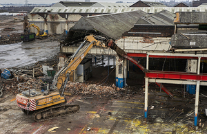 Demolition being carried out at Washwood Heath