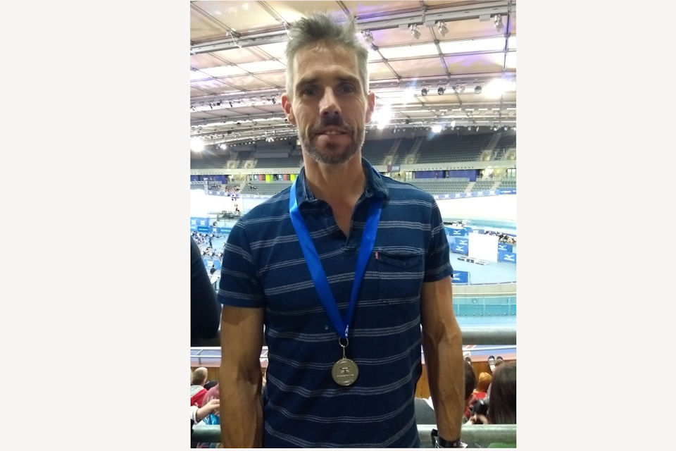 Police Sergeant Simon Amery won silver in the British indoor rowing championships