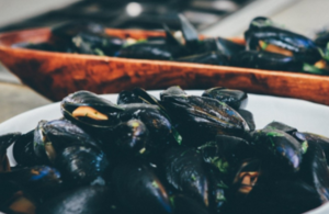 A plate of shellfish