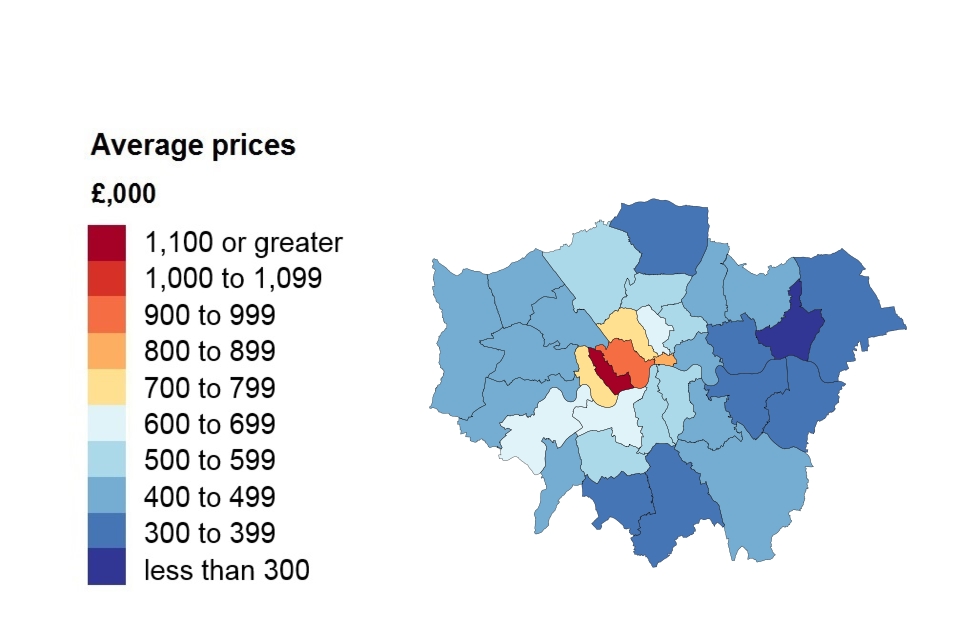 Average price by London borough