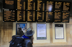 Passenger and arrivals board