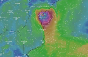 Graphic: Cyclone Idai approaching Mozambique