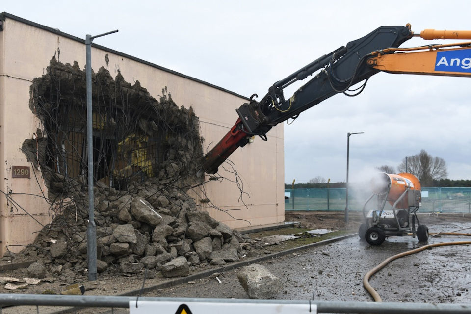 Demolition work begins at RAF Lakenheath