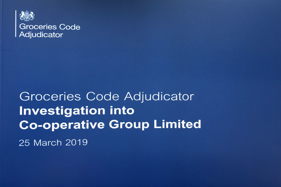 Co-op Breached Code finds Groceries Code Adjudicator