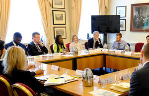 Jeremy Wright chairing round table