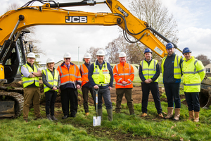 A ground-breaking ceremony at Nesscliff marks the start of construction. Representatives from DIO, Landmarc and Pave Aways