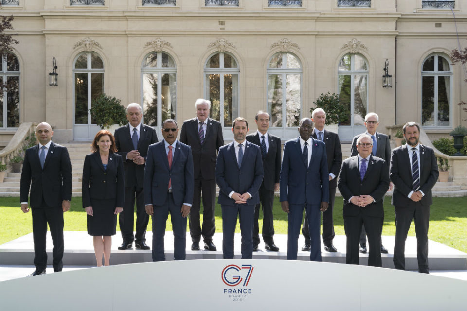 Home Secretary attends G7 and calls for coordination and unity to tackle security threats