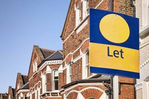 photo of a To Let sign in a row of houses