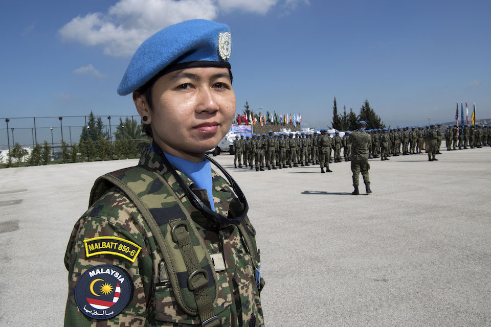 Peacekeeper after being awarded a medal (UN Photo)