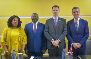 Group photo of dignitries after the UK - Ghana Joint Declearation signing