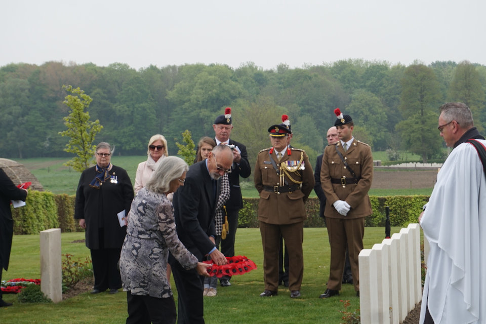 The grave of Private Frederick Foskett, Lancashire Fusilier, killed during the Great War rededicated a century later