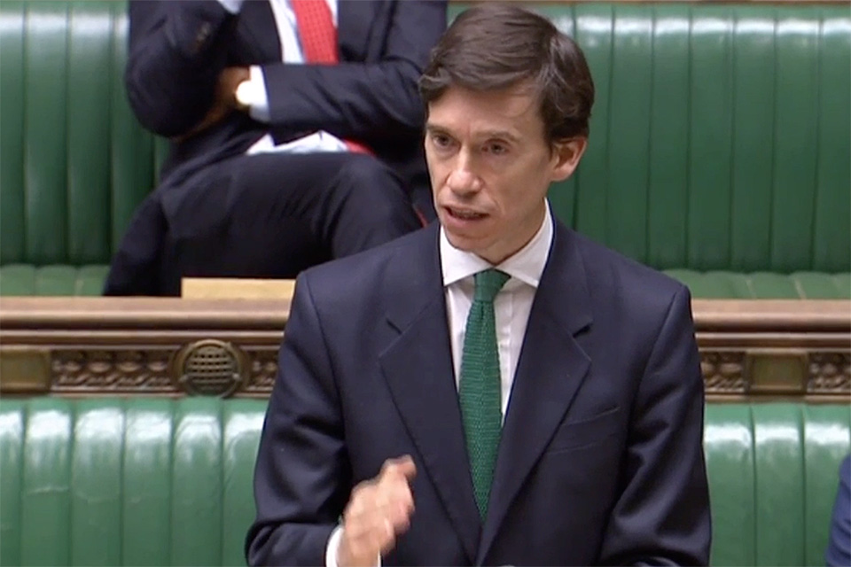 Rory Stewart speaking in Parliament