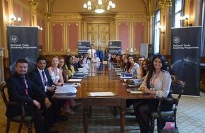 Students from last year's Summer School in the Locarno Suite, Foreign and Commonwealth Office