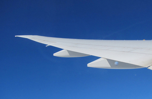 Picture of aircraft wing.