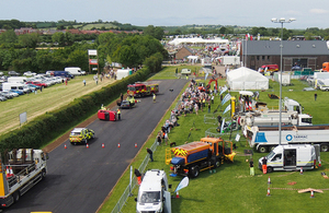 image showing live demonstrations of the show on the road to be used as car parking