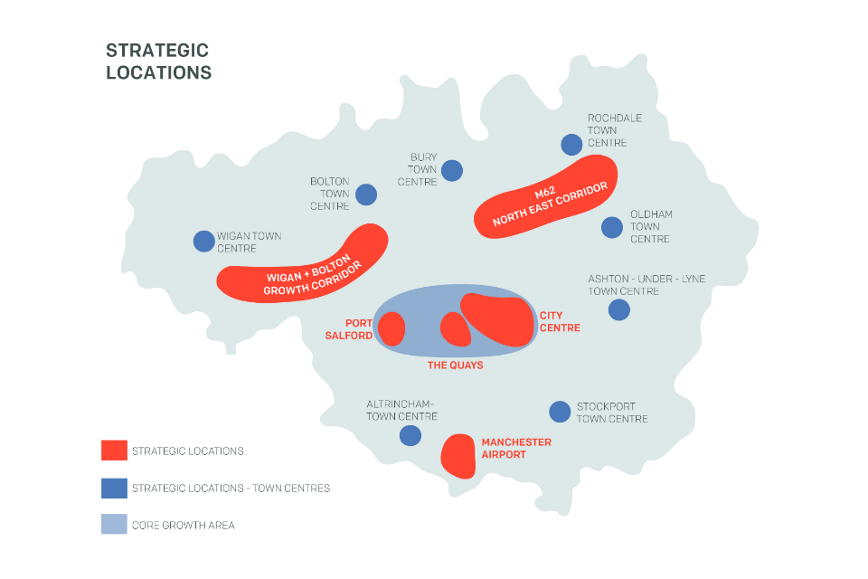 Map of strategic locations in Manchester (Figure 6)