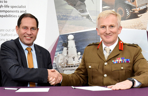 Picture shows DECA Chief Executive, Geraint Spearing and Colonel Nick Lock, Deputy Commander 160 Brigade.