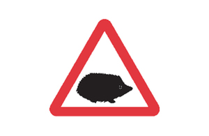 The new road sign to improve road safety and protect animals featuring a hedgehog