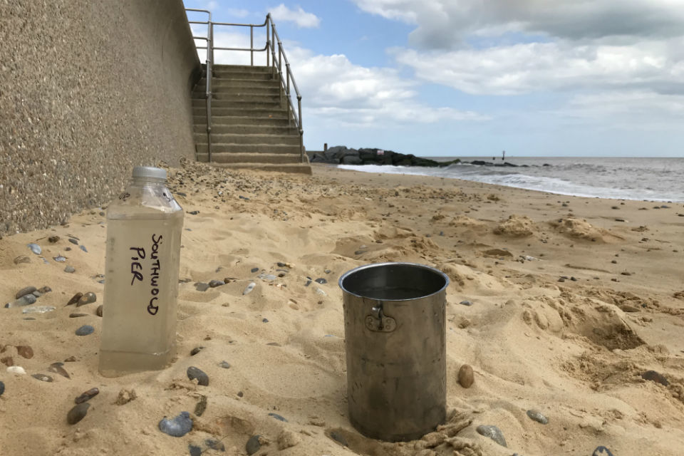 Officers head to the beach all in the name of science
