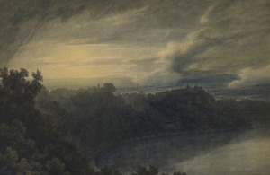 John Robert Cozens’s watercolour The Lake of Albano and Castel Gandolfo