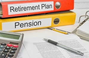 Two folders about retirement pensions