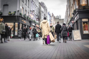 photo of a busy UK high street