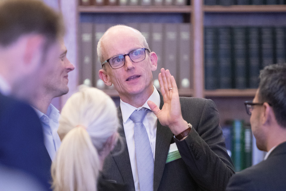 Mike Harlow meets guests at our annual stakeholder reception at the Royal Society
