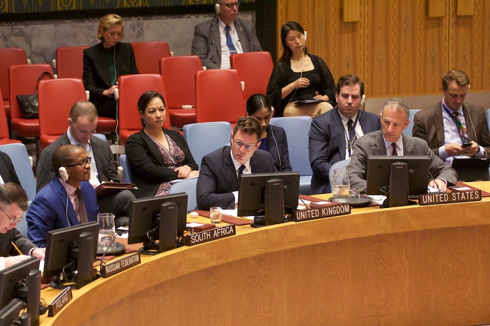 Mark Power, UK Political Coordinator at the UN, at the Security Council
