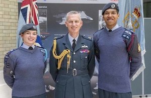 Air Chief Marshal Stephen Hillier, Chief of the Air Staff, pictured with air cadets