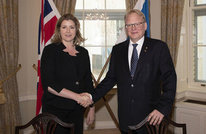Defence Secretary Penny Mordaunt and her Swedish counterpart Peter Hultqvist sign a landmark agreement to partner on future combat air